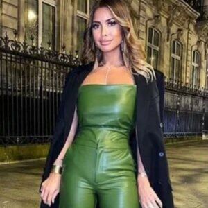 Zara Faux Leather Bodysuit